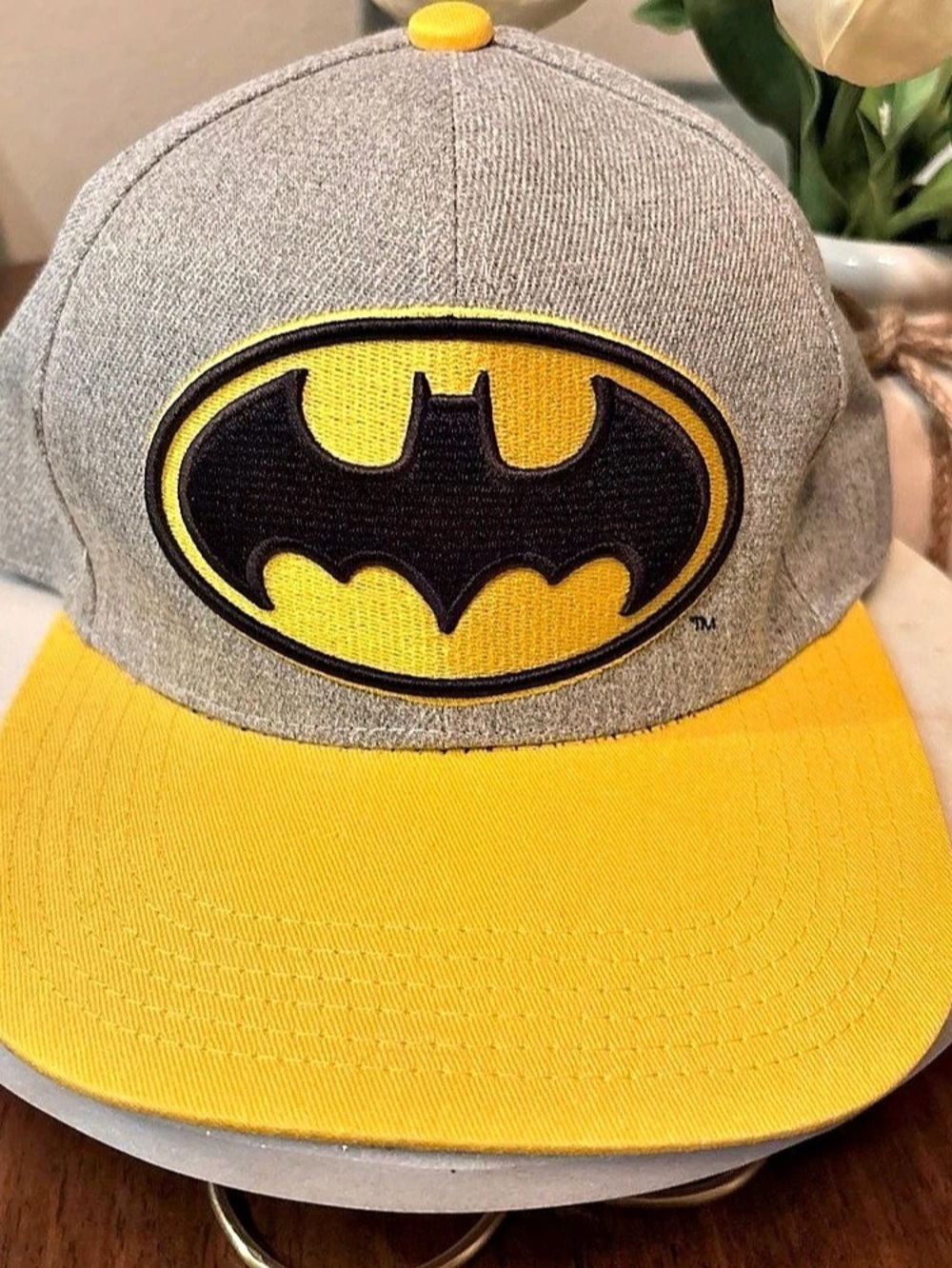 Batman Logo Gray & Yellow Cap